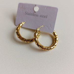 گوشواره حلقه ای طرح پولکی کد 451