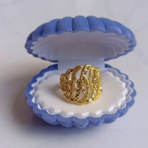 انگشتر طرح طلا مدل تراش خورده کد625