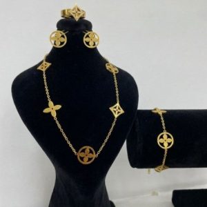 ست کامل استیل طرح طلا مدل لویی ویتون کد۳۱۹