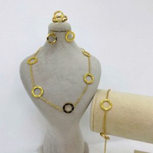 ست کامل استیل طرح طلا مدل لاو کارتیر کد ۷۳۷