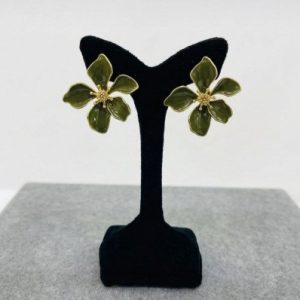 گوشواره میناکاری تابستانی مدل گل برجسته پنج پر کد953