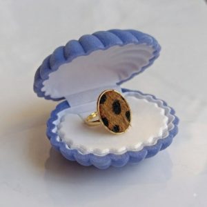 انگشتر پلنگی فری سایز مدل مخملی(خز)کد۷۲۱