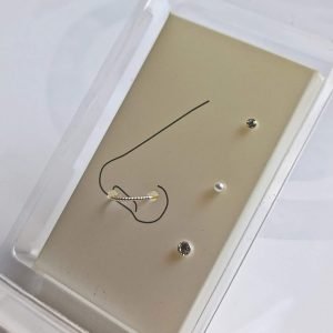 پک پیرسینگ بینی چهارتایی نقره عیار۹۲۵ کد123